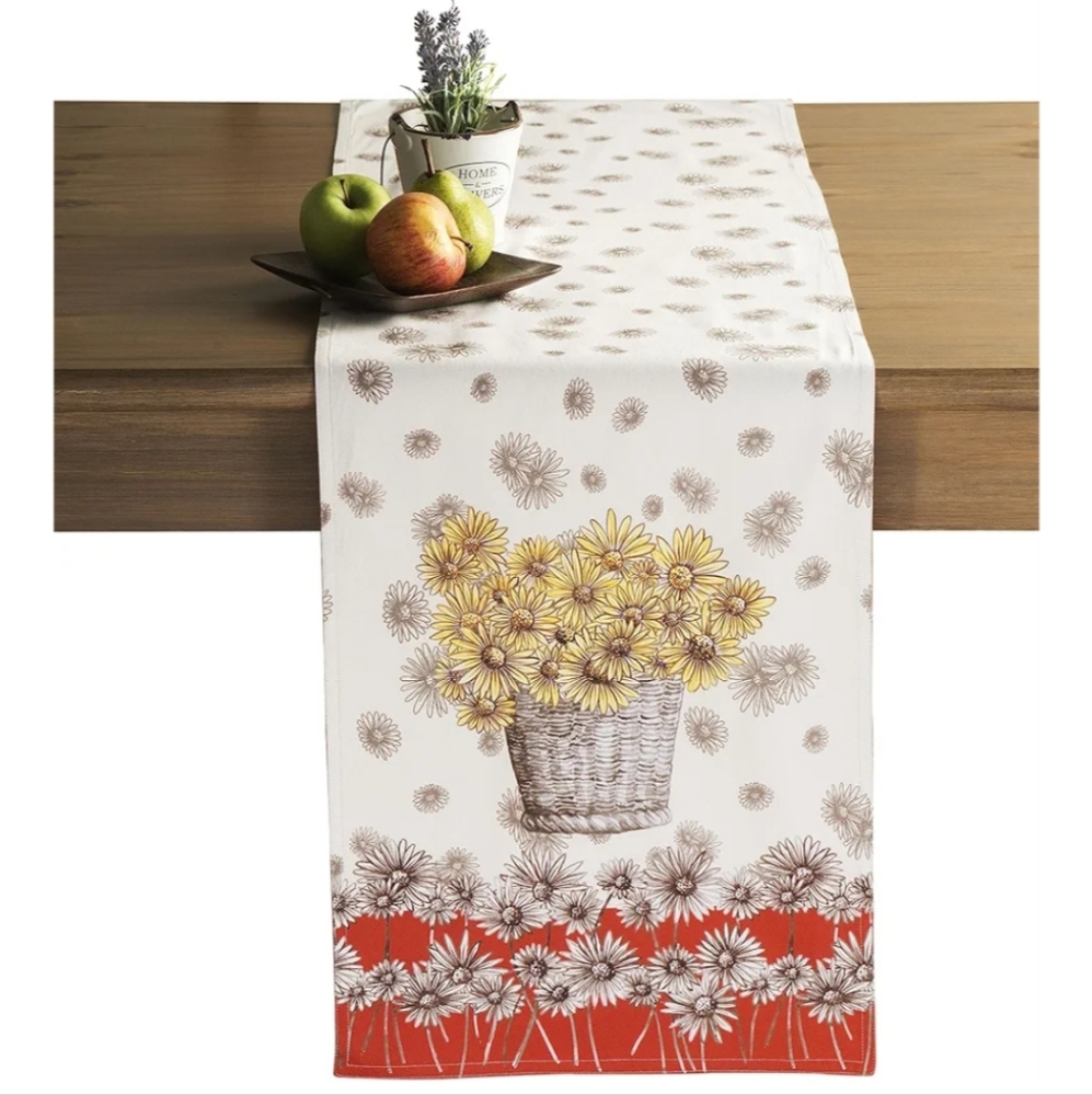 Maison d' Hermine 100% Cotton 14.5x48 Bagatelle Table Runner-Single Side
